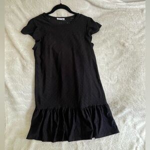 Black Eyelet Kids Dress